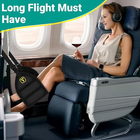 Airplane Travel Foot Rest Plane Leg Rest (Memory Foam) Flight Accessories for Feet Foot and Heel Hammock in Kuwait