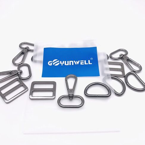 خطافات دوارة مع حلقة على شكل حرف D وإبزيم منزلق ثلاثي الانزلاق لأجهزة المحفظة، 18 قطعة من الحبل المعدني، مشبك دوار، مشبك جراد البحر، خطاف خاطف لأحزمة المحافظ، صناعة حقائب اليد (برونزية عتيقة، 1 بوصة) in Kuwait