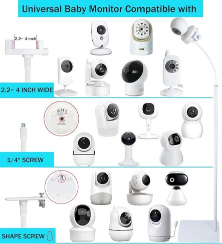 GUCHO Baby Monitor Mount Floor Stand Holder Compatible with Infant Optics DXR-8 Pro,Nanit Pro,UKSUP,Vtech,VAVA,Owlet Cam 1 Baby Monitor, Adjustable Universal Baby Monitor Mount in Saudi Arabia