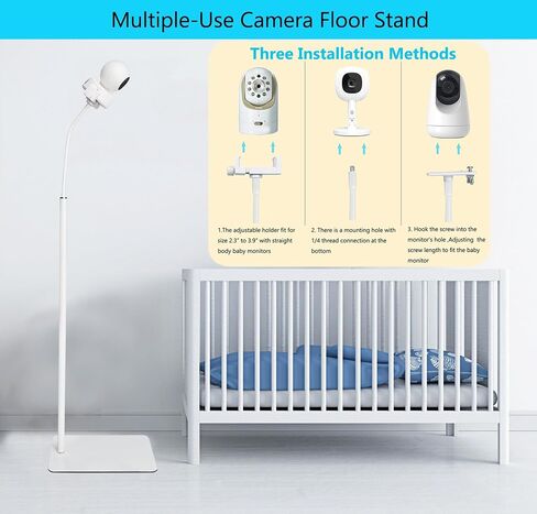 GUCHO Baby Monitor Mount Floor Stand Holder Compatible with Infant Optics DXR-8 Pro,Nanit Pro,UKSUP,Vtech,VAVA,Owlet Cam 1 Baby Monitor, Adjustable Universal Baby Monitor Mount in Saudi Arabia