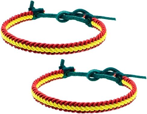 BDM للجنسين مضفر موضوع العلم الاسباني سوار. الهدية الأصلية للرجل أو المرأة. in Kuwait