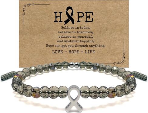 LAMIBEE Bracelet For A Cause, Crystal Bead Bracelet, Awareness Ribbon Bangle Bracelets, Wristbands for Awareness, Protection Surfer String Bracelet for Men, Women in Kuwait