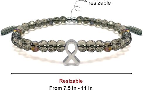 LAMIBEE Bracelet For A Cause, Crystal Bead Bracelet, Awareness Ribbon Bangle Bracelets, Wristbands for Awareness, Protection Surfer String Bracelet for Men, Women in Kuwait