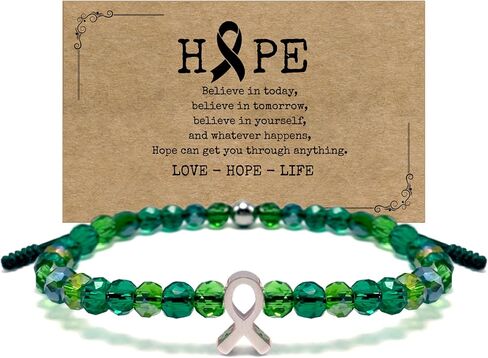 LAMIBEE Bracelet For A Cause, Crystal Bead Bracelet, Awareness Ribbon Bangle Bracelets, Wristbands for Awareness, Protection Surfer String Bracelet for Men, Women in Kuwait