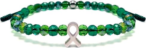 LAMIBEE Bracelet For A Cause, Crystal Bead Bracelet, Awareness Ribbon Bangle Bracelets, Wristbands for Awareness, Protection Surfer String Bracelet for Men, Women in Kuwait