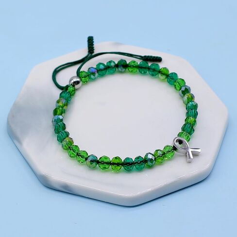 LAMIBEE Bracelet For A Cause, Crystal Bead Bracelet, Awareness Ribbon Bangle Bracelets, Wristbands for Awareness, Protection Surfer String Bracelet for Men, Women in Kuwait