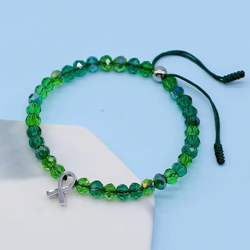 LAMIBEE Bracelet For A Cause, Crystal Bead Bracelet, Awareness Ribbon Bangle Bracelets, Wristbands for Awareness, Protection Surfer String Bracelet for Men, Women in Kuwait