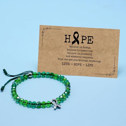 LAMIBEE Bracelet For A Cause, Crystal Bead Bracelet, Awareness Ribbon Bangle Bracelets, Wristbands for Awareness, Protection Surfer String Bracelet for Men, Women in Kuwait