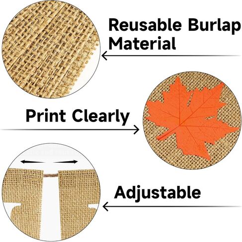 Thankful Burlap Banner, Prestrung Thanksgiving Banner, Maple Leaves Thankful Banner, Fall Burlap Banner for Thanksgiving, Fall Banner for Autumn Harvest, Baby Shower, Engagement, Wedding Thankful Party in Saudi Arabia