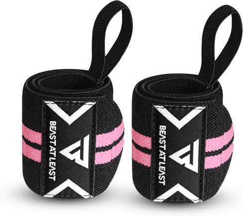 Weight Lifting Wrist Wraps – 18" Cotton Wrist Support with Thumb Loop – Gym Straps for Workout Powerlifting Weightlifting Fitness Strength Training, Stiff Wrist Straps in Saudi Arabia