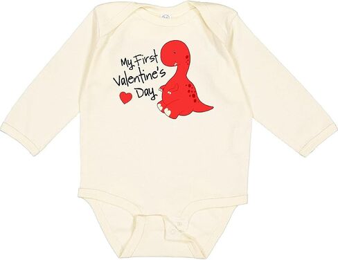 inktastic My First Valentine's Day Long Sleeve Creeper in Kuwait
