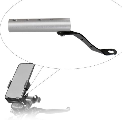 Generic Handlebar Extender for Motorcycles with Smartphone Holder, Blue, 360 Rotation, 100mm Bar Length, 22mm Diameter, Suitable for Honda, Kawasaki, BMW, Yamaha, Suzuki, Scooters in Saudi Arabia