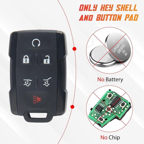 M3N-32337100 Key Fob Shell Case Compatible with Silverado 1500 Silverado 2500 Silverado 3500 Colorado Tahoe Canyon Sierra Sierra 1500 Yukon in Saudi Arabia