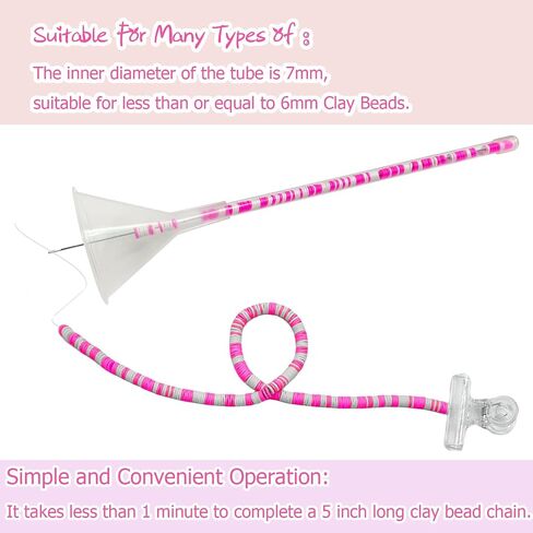 4 Pack Beading Funnel - Clay Beads Bracelet Making Kit, Beading Needles Bracelet Making Kit for Jewelry Making, Jewelry Making kit with Beading Funnel Can Replace Clay Bead Spinner in Saudi Arabia