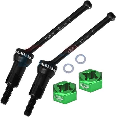 Palumma Front Drive Shaft for ARRMA 1/14 Mojave GROM Medium Carbon Alloy Steel, 7075 Wheel Hex for ARRMA 1/14 Mojave GROM MEGA 380, Upgrade Accessories (Red) in Saudi Arabia