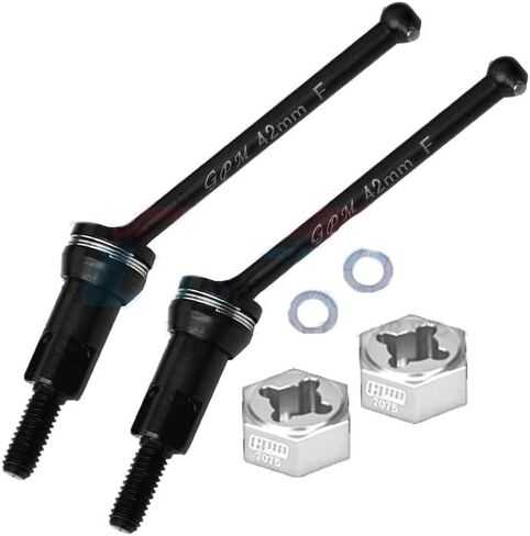 Palumma Front Drive Shaft for ARRMA 1/14 Mojave GROM Medium Carbon Alloy Steel, 7075 Wheel Hex for ARRMA 1/14 Mojave GROM MEGA 380, Upgrade Accessories (Red) in Saudi Arabia