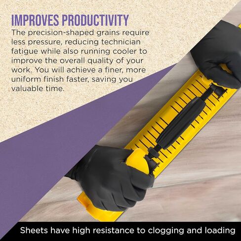 Dura-Gold Premium 220 Grit Purple Film Ceramic Longboard Sandpaper, 2-3/4" Wide Continuous 12 Yard Roll - Hook & Loop Backing for Auto & Woodworking Air File Long Board Sanders, Hand Sanding Blocks in Saudi Arabia