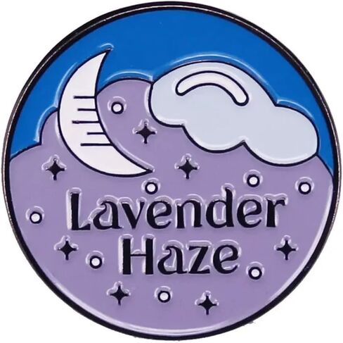 Lavender Haze Moon Stars Cloud Taylor Night Sky Song Pop Music Star Singer 1.2" Enamel Pin Badge in Saudi Arabia