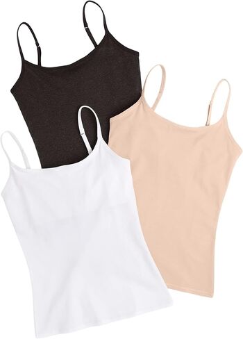 Pact Women's Everyday Shelf Bra Camisole 3-Pack in Saudi Arabia