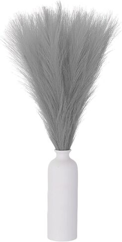 MECCANIXITY 10 Pcs Faux Pampas Grass, 18 Inch Fluffy Pampas Grass Decor Flower Arrangement for Home Wedding Decorations, Grass Green in Saudi Arabia