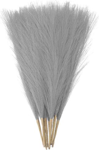 MECCANIXITY 10 Pcs Faux Pampas Grass, 18 Inch Fluffy Pampas Grass Decor Flower Arrangement for Home Wedding Decorations, Grass Green in Saudi Arabia