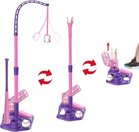 Contixo T Ball Set for Kids 3-5 - Tee Ball Set for Toddlers, Outdoor Kids Baseball Sports Toys for Boys, Girls in Saudi Arabia