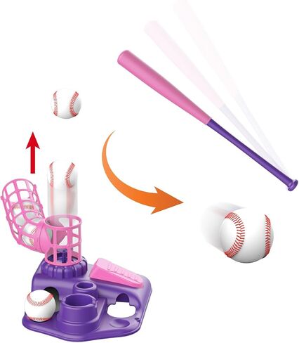Contixo T Ball Set for Kids 3-5 - Tee Ball Set for Toddlers, Outdoor Kids Baseball Sports Toys for Boys, Girls in Saudi Arabia