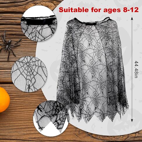 Halloween Spiderweb Cape for Halloween Cosplay Birthday Party Decoration Spider Web Cape for Women Unisex Adult Masquerade in Saudi Arabia