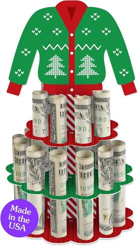 Big Dot of Happiness Ugly Sweater - DIY Holiday and Christmas Party Money Holder Gift - Cash Cake in Kuwait