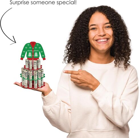 Big Dot of Happiness Ugly Sweater - DIY Holiday and Christmas Party Money Holder Gift - Cash Cake in Kuwait