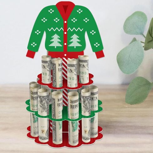 Big Dot of Happiness Ugly Sweater - DIY Holiday and Christmas Party Money Holder Gift - Cash Cake in Kuwait