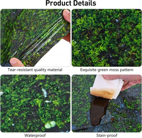 durony 2 Pieces Green Moss Pattern Plastic Tablecloth Green Leaves Tablecloth Waterproof Party Table Cover for Plants Nature Themed Party Table Decor, 108 x 54 Inch in Saudi Arabia