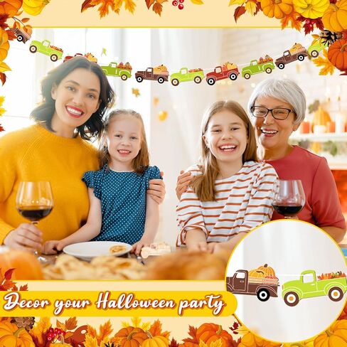 32 Pcs Thanksgiving Unfinished Wooden Cutout Fall Truck Pumpkin Cutout Blank Truck Shape Wooden Ornament for DIY Thanksgiving Fall Party Decoration, 4 Styles in Kuwait