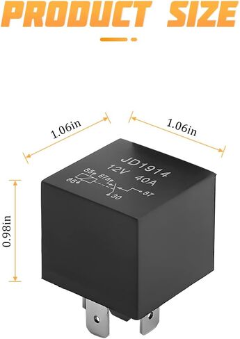 AICEL 6 Pcs 5-Pin 12V Relay Kit, 40 AMP Waterproof Relay and Harness Set, Automotive Relay with Interlocking Harness Socket Holder and Heavy-Duty Pigtail for Auto, Truck, Van, Boat (Plastic Back) in Saudi Arabia