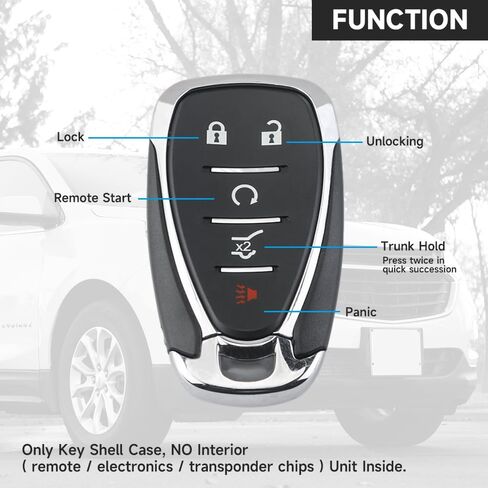 Key Fob Cover Shell Case Replacement 5 Buttons Key Fob Remote Control Shell Case - Compatible for Chevrolet Equinox 2018-2021 for Chevrolet Blazer 2019-2020 - Replace Part M3N-40821302 HYQ4AA in Saudi Arabia