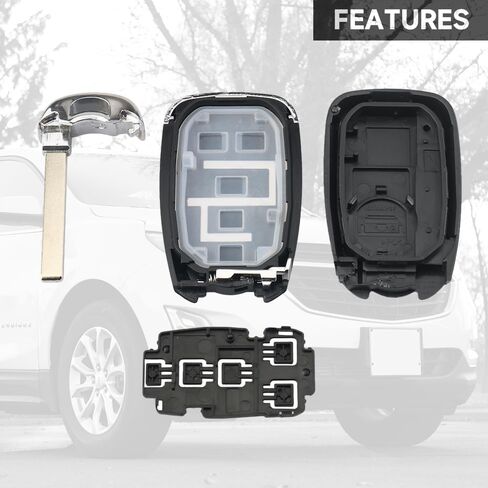 Key Fob Cover Shell Case Replacement 5 Buttons Key Fob Remote Control Shell Case - Compatible for Chevrolet Equinox 2018-2021 for Chevrolet Blazer 2019-2020 - Replace Part M3N-40821302 HYQ4AA in Saudi Arabia