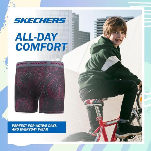 Sketchers Boys Underwear 4 Pack Boxer Briefs for Boys Durable Stretch Breathable Moisture Wicking in Kuwait