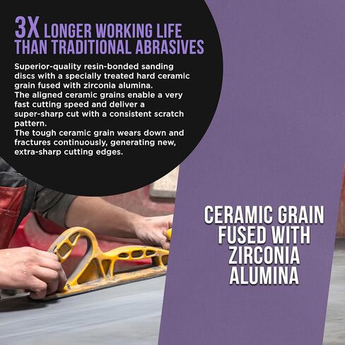 Dura-Gold Premium 150 Grit PSA Purple Film Ceramic Longboard Sandpaper, 2-3/4" Wide Continuous 20 Yard Roll - Self Adhesive Stickyback for Auto & Wood Air File Long Board Sanders, Hand Sanding Blocks in Saudi Arabia