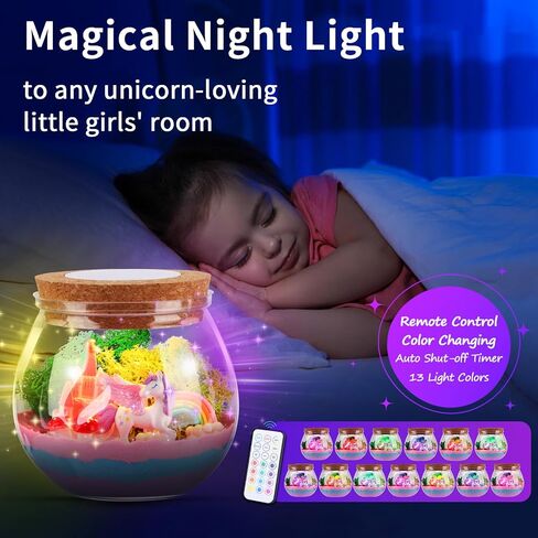 Unicorn Gifts for Girls 4-10 Years Old, Unicorn Crafts Kit for Kids, Light Up Unicorn Decoration with Remote - Arts and Crafts for Kids, Birthday Gifts Toys for Girls Age 4 5 6 7 8 9 10 in Kuwait