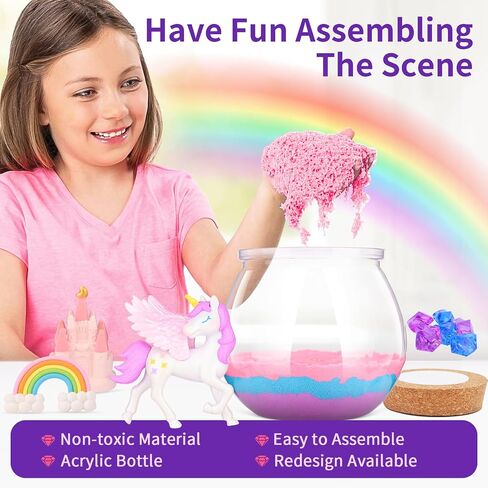 Unicorn Gifts for Girls 4-10 Years Old, Unicorn Crafts Kit for Kids, Light Up Unicorn Decoration with Remote - Arts and Crafts for Kids, Birthday Gifts Toys for Girls Age 4 5 6 7 8 9 10 in Kuwait