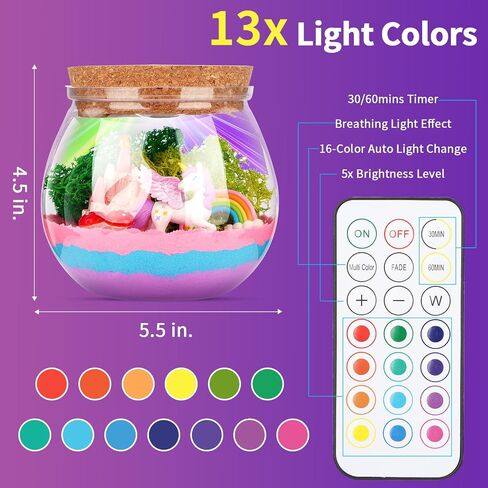 Unicorn Gifts for Girls 4-10 Years Old, Unicorn Crafts Kit for Kids, Light Up Unicorn Decoration with Remote - Arts and Crafts for Kids, Birthday Gifts Toys for Girls Age 4 5 6 7 8 9 10 in Kuwait