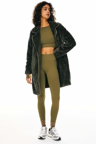 Orolay Women's Winter Fuzzy Fleece Jacket Long Sleeve Lapel Open Front Cardigan Faux Fur Coat with Pockets in Saudi Arabia