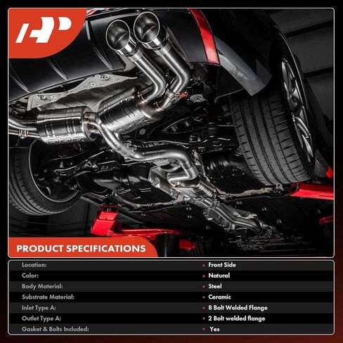 بديل المحول الحفاز الممتاز لسيارة Ford Explorer 2013-2019 Edge Flex Taurus Lincoln MKX MKT MKX MKZ، V6 3.5L، أمامي يسار ويمين، المبرد وجدار الحماية، مجموعة من 2 in Saudi Arabia