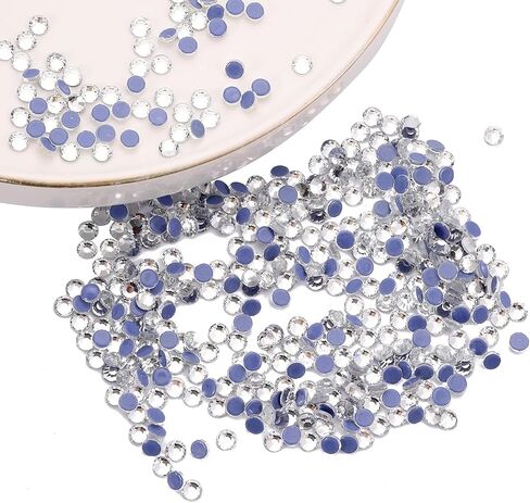 SS8 Light Pink Hotfix Rhinestones Bulk, 2880 Pieces Hot Flat Back Crystals Rhinestones for Crafts Clothes Shoes DIY Supplies, 2.5MM in Saudi Arabia