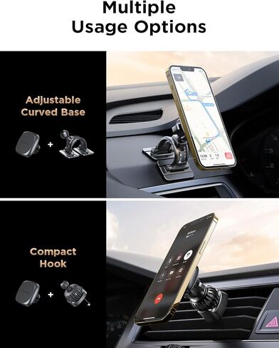 حامل هاتف السيارة LISEN [6 مغناطيسات أقوى] حامل هاتف مغناطيسي للسيارة، حامل هاتف مغناطيسي 360 درجة متوافق مع iPhone 14/14 Pro Max/iPhone 13 in Kuwait