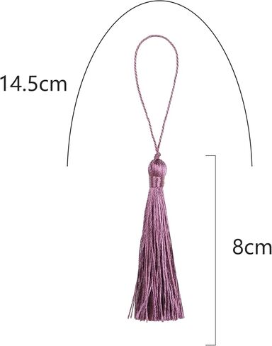 BEL AVENIR 20pcs 5inch Silky Floss Carft Tassel Keychain Tassel with 2.5inch Cord Loop Earring Jewelry Making,Souvenir,DIY Accessory in Saudi Arabia