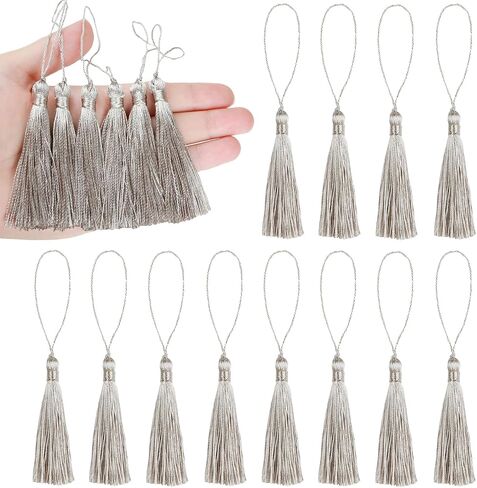 BEL AVENIR 20pcs 5inch Silky Floss Carft Tassel Keychain Tassel with 2.5inch Cord Loop Earring Jewelry Making,Souvenir,DIY Accessory in Saudi Arabia