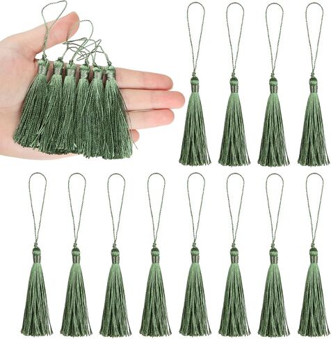 BEL AVENIR 20pcs 5inch Silky Floss Carft Tassel Keychain Tassel with 2.5inch Cord Loop Earring Jewelry Making,Souvenir,DIY Accessory in Saudi Arabia