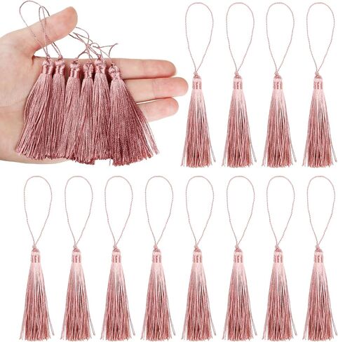 BEL AVENIR 20pcs 5inch Silky Floss Carft Tassel Keychain Tassel with 2.5inch Cord Loop Earring Jewelry Making,Souvenir,DIY Accessory in Saudi Arabia