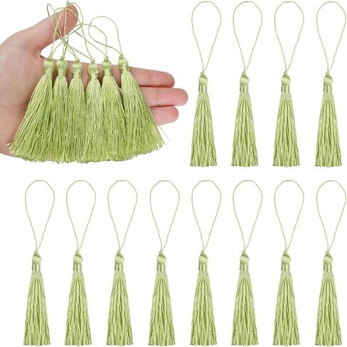 BEL AVENIR 20pcs 5inch Silky Floss Carft Tassel Keychain Tassel with 2.5inch Cord Loop Earring Jewelry Making,Souvenir,DIY Accessory in Saudi Arabia